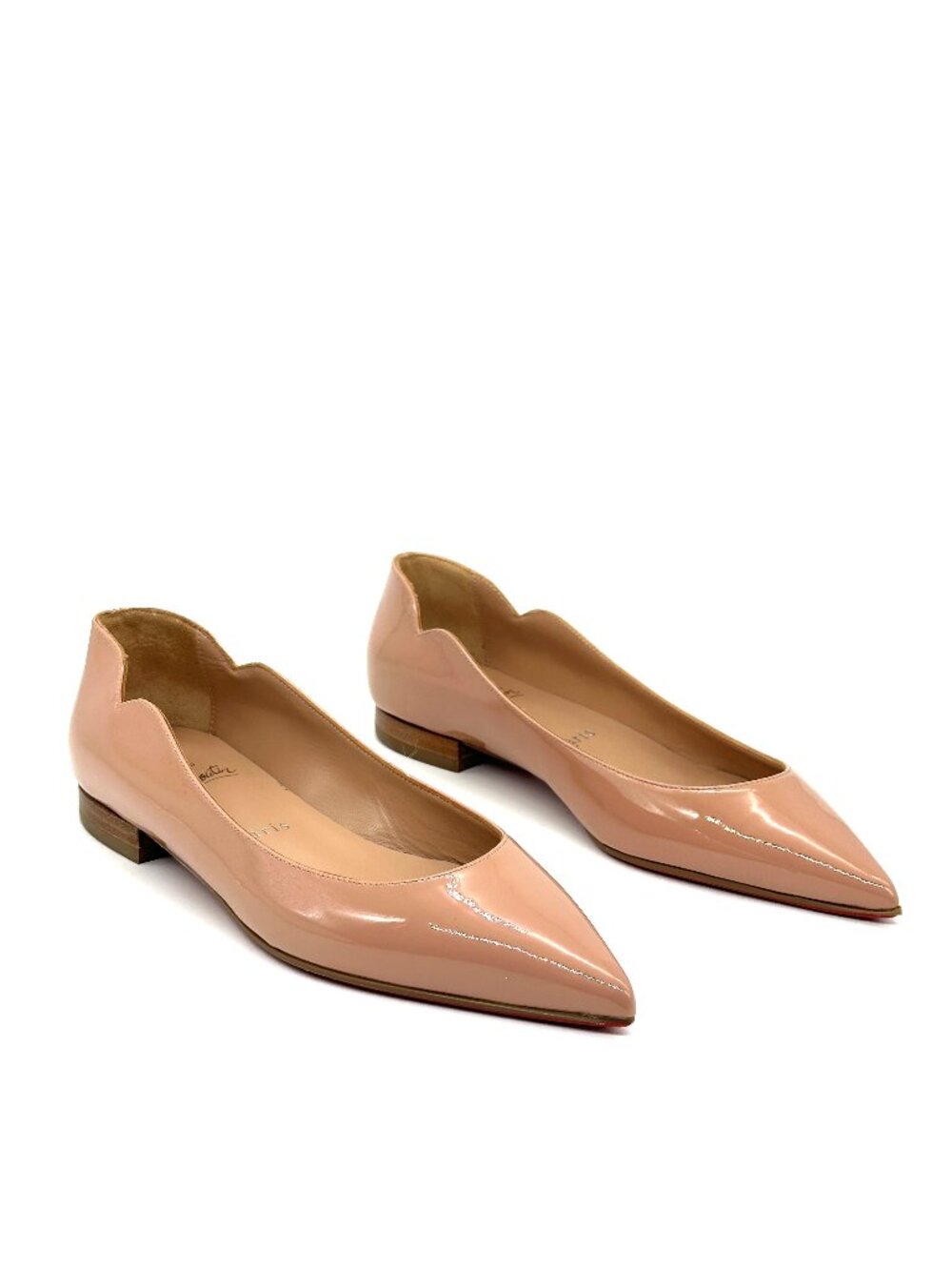 Christian Louboutin HOT CHICKITA Scallop Patent Ballerina Flat Shoes - Picture 6 of 16